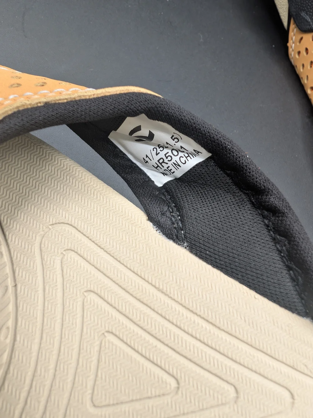 Men's Tan Leather-Style Comfort Flip Flops